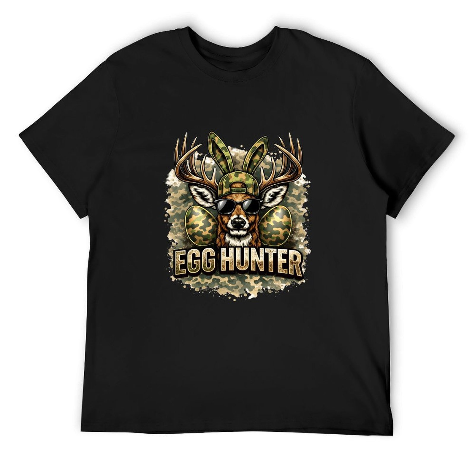 Wildman Hunting & Outdoor - Camiseta Preta Camuflada para Caça de