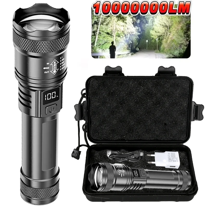 Tactical Flashlight Rechargeable - TY-908M lanterna led 2000lm tipo-c recarregável