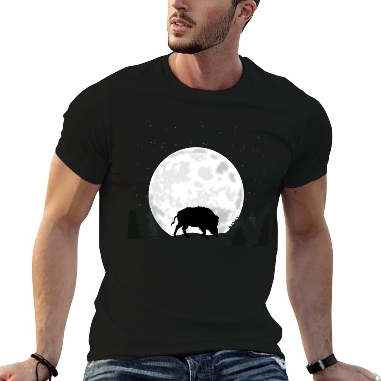 Wildman Hunting & Outdoor - Camiseta Esportiva Masculina com Estampa de