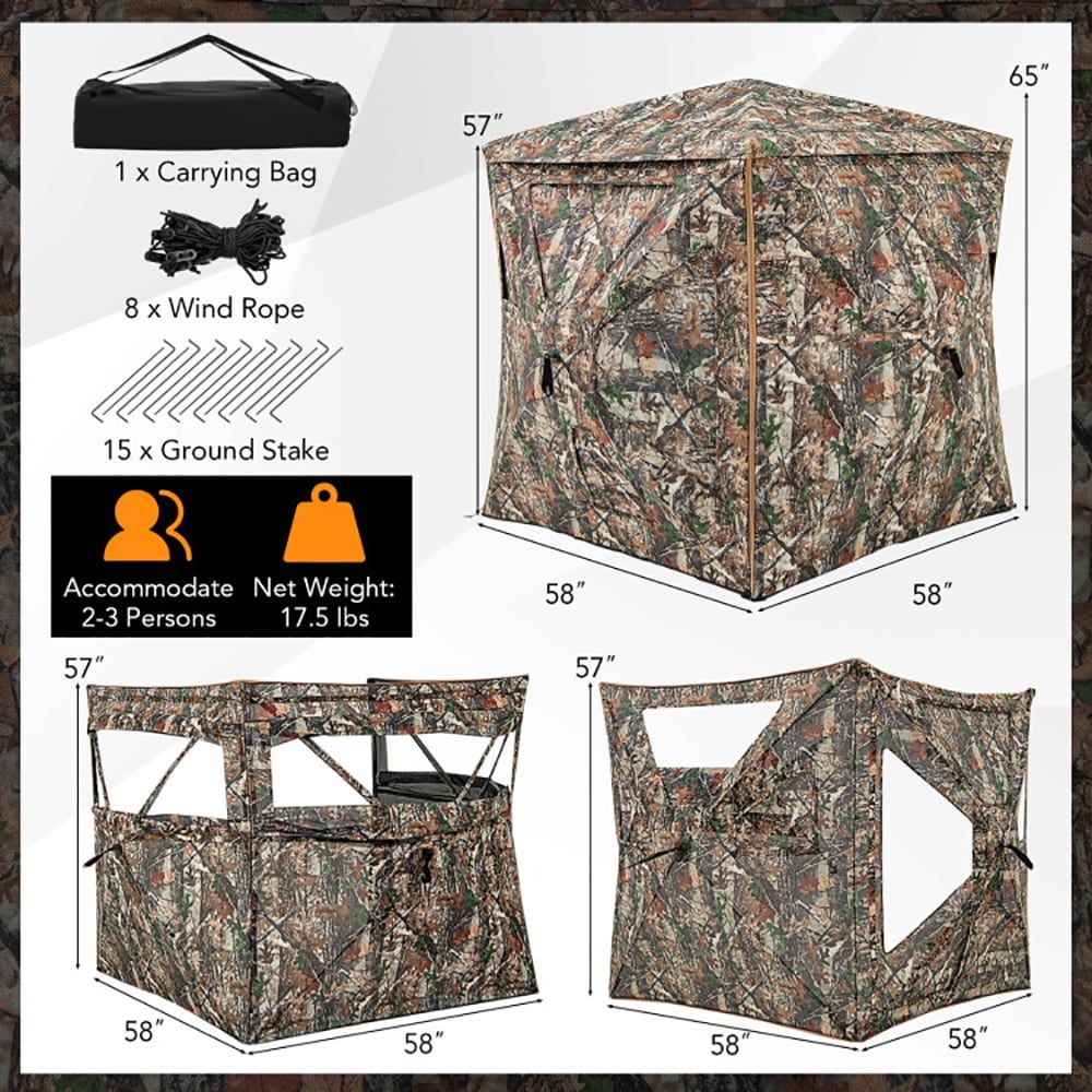 Outdoor Hunting Blinds - Abrigo de Caça Desmontável 5 em