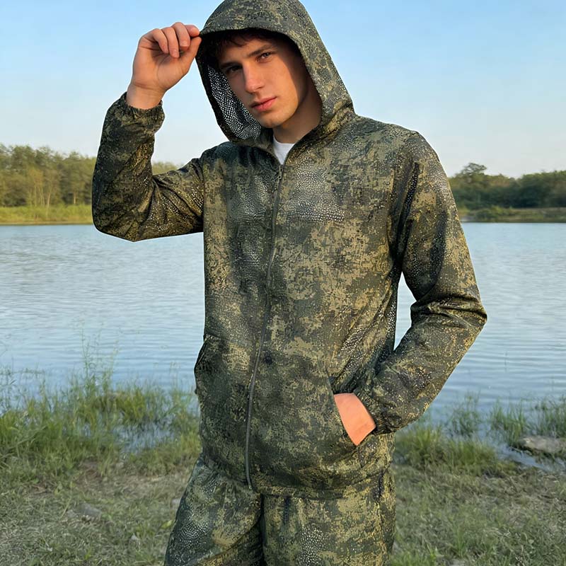 Outdoor Hunting Coat - Conjuntos Táticos de Camuflagem com Capuz,