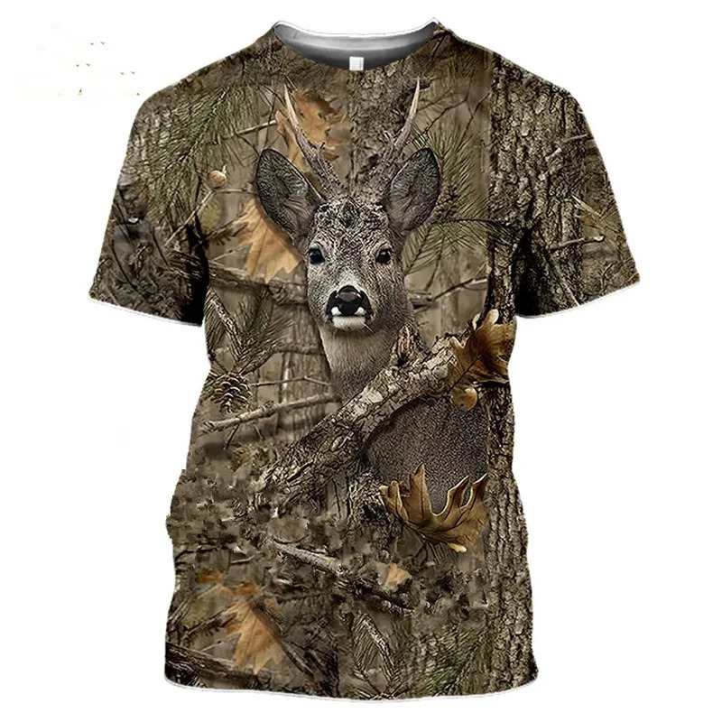 Wildman Hunting & Outdoor - Camiseta 3D Camuflada de Caça de