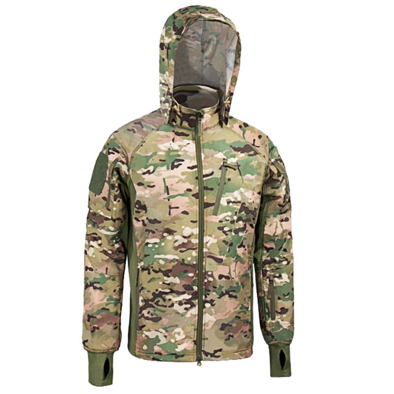 Outdoor Hunting Coat - Jaqueta Tática Multicam Camo Softshell Masculina
