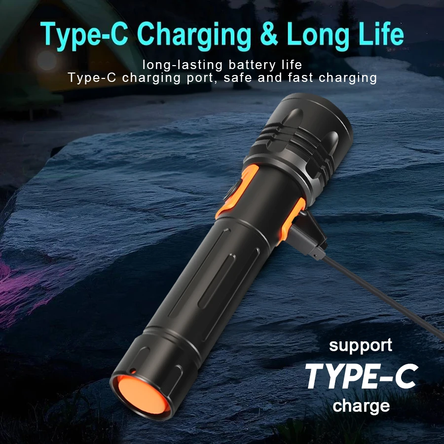 Lanterna led de alta potência, - Tactical Flashlight Rechargeable avaliação e preço