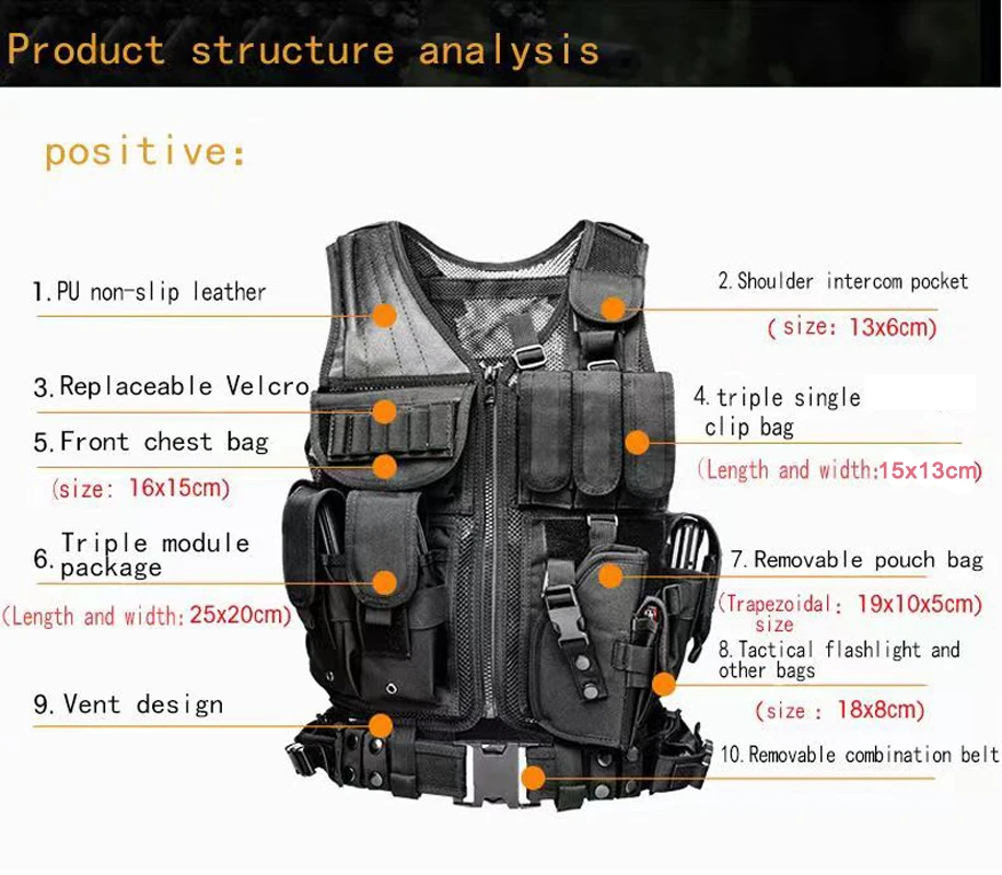Colete Tático Ajustável Molle  - Outdoor Hunting Coat avaliação e preço