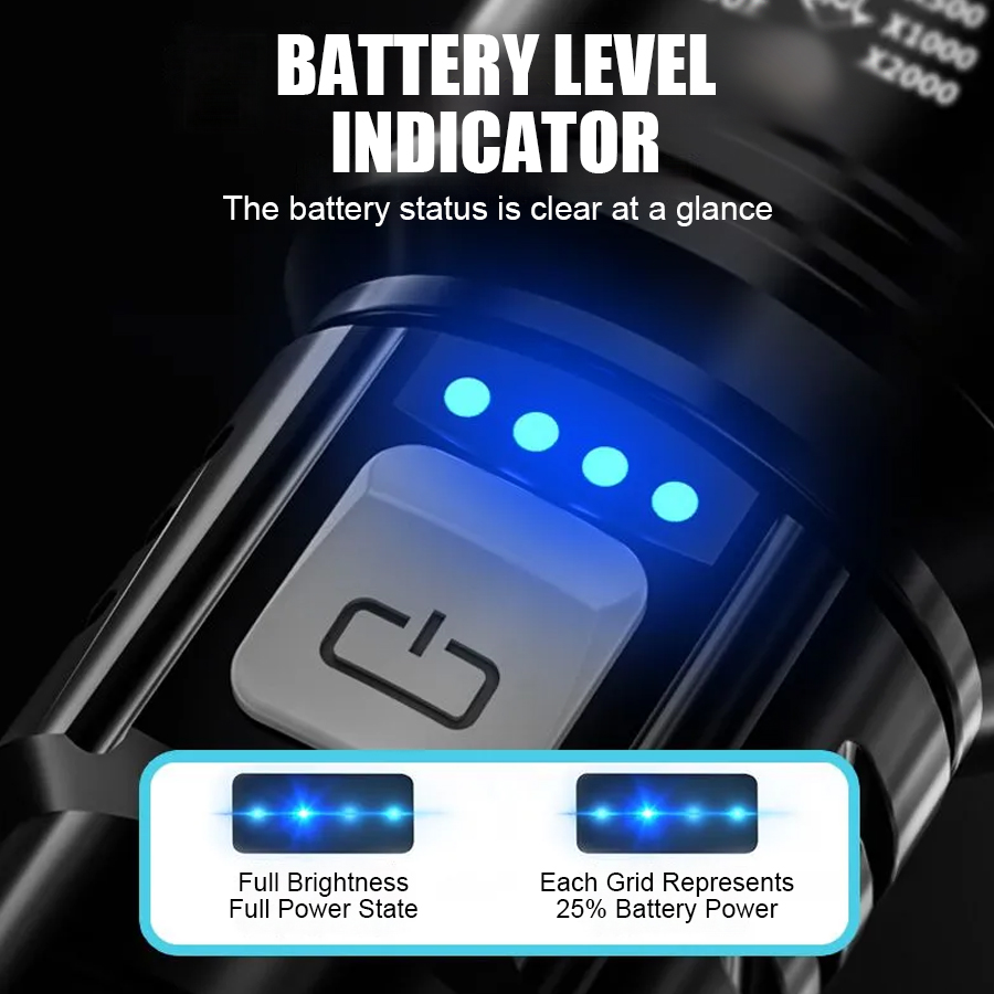 Lanterna LED P50 de Alta Potên - Tactical Flashlight Rechargeable avaliação e preço