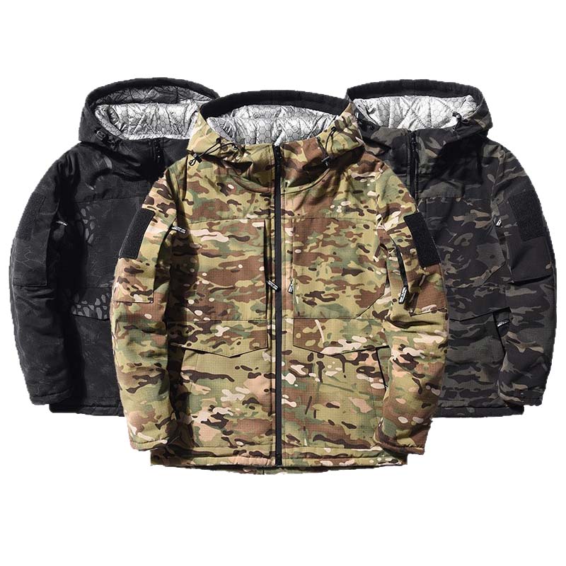 Homens aquecimento parkas jaqu - Outdoor Hunting Coat avaliação e preço