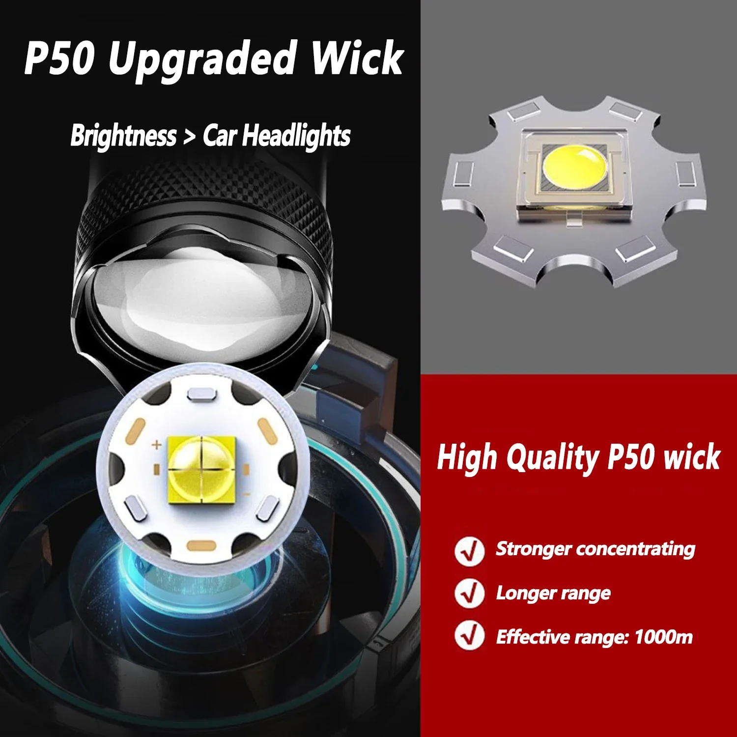 Lanterna led ultra brilhante 2 - Tactical Flashlight Rechargeable avaliação e preço