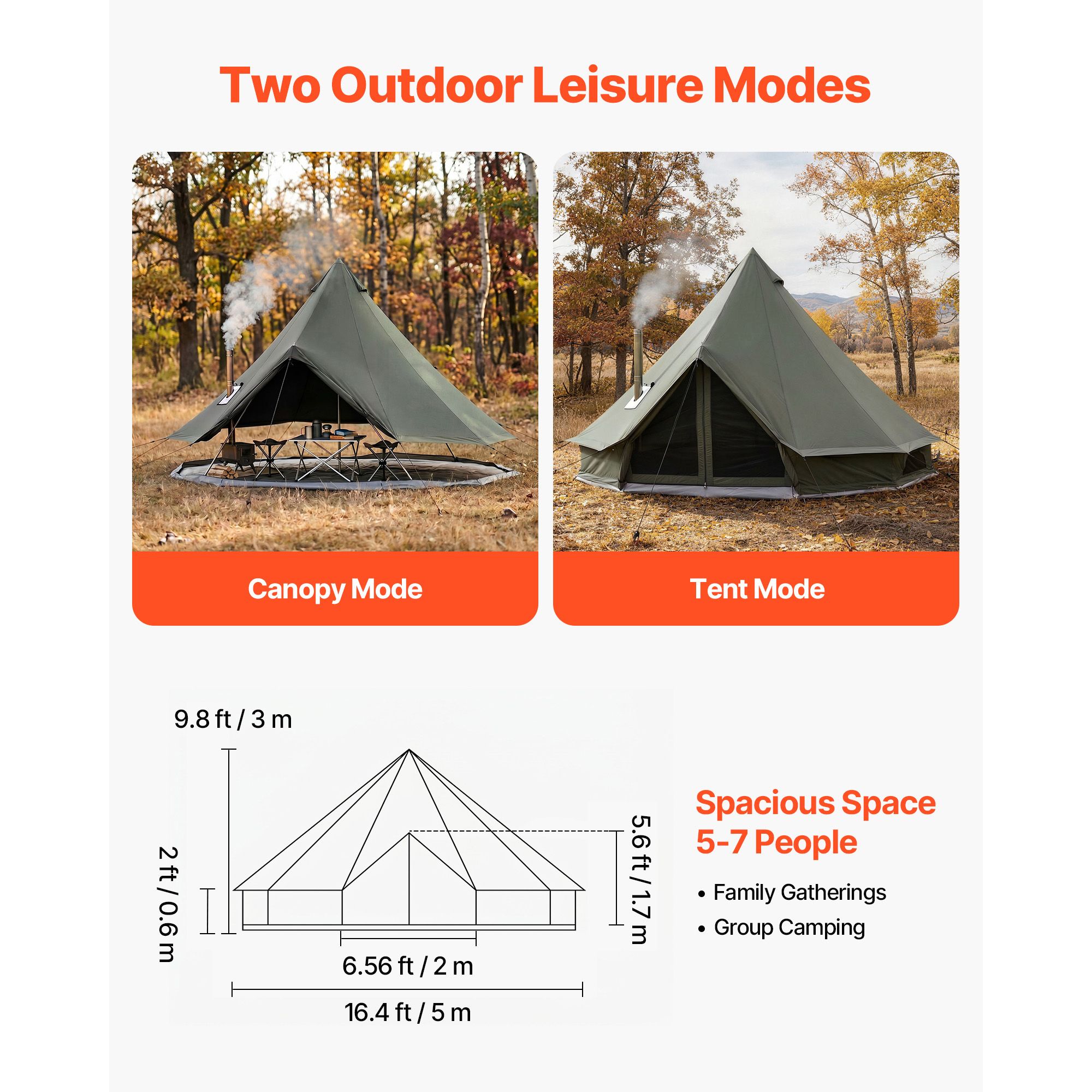 Tenda Sino de Lona, Tenda Yurt - Outdoor Hunting Tent avaliação e preço