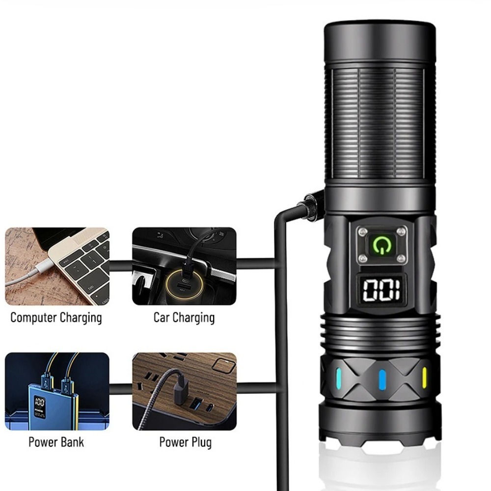 Lanterna LED de Alta Potência  - Tactical Flashlight Rechargeable avaliação e preço