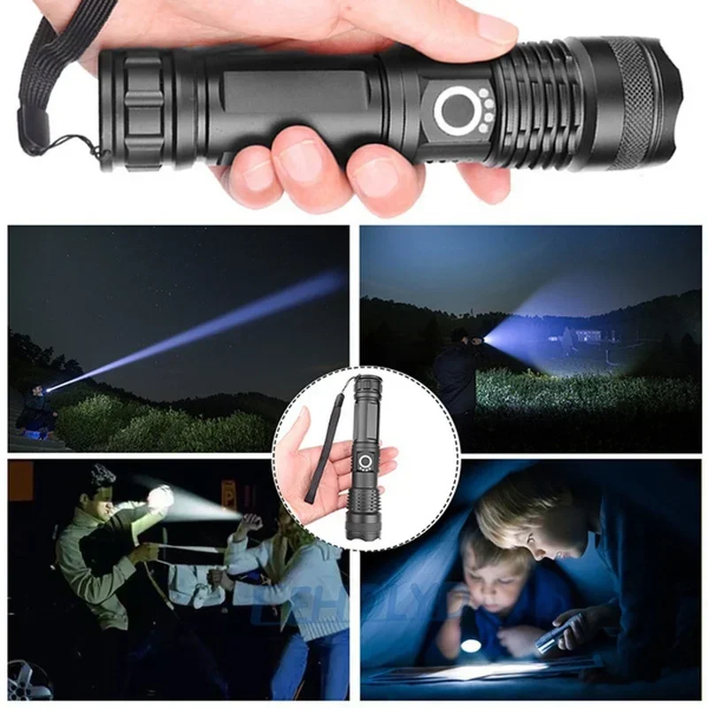 Alta potência xhp70 lanterna l - Tactical Flashlight Rechargeable avaliação e preço