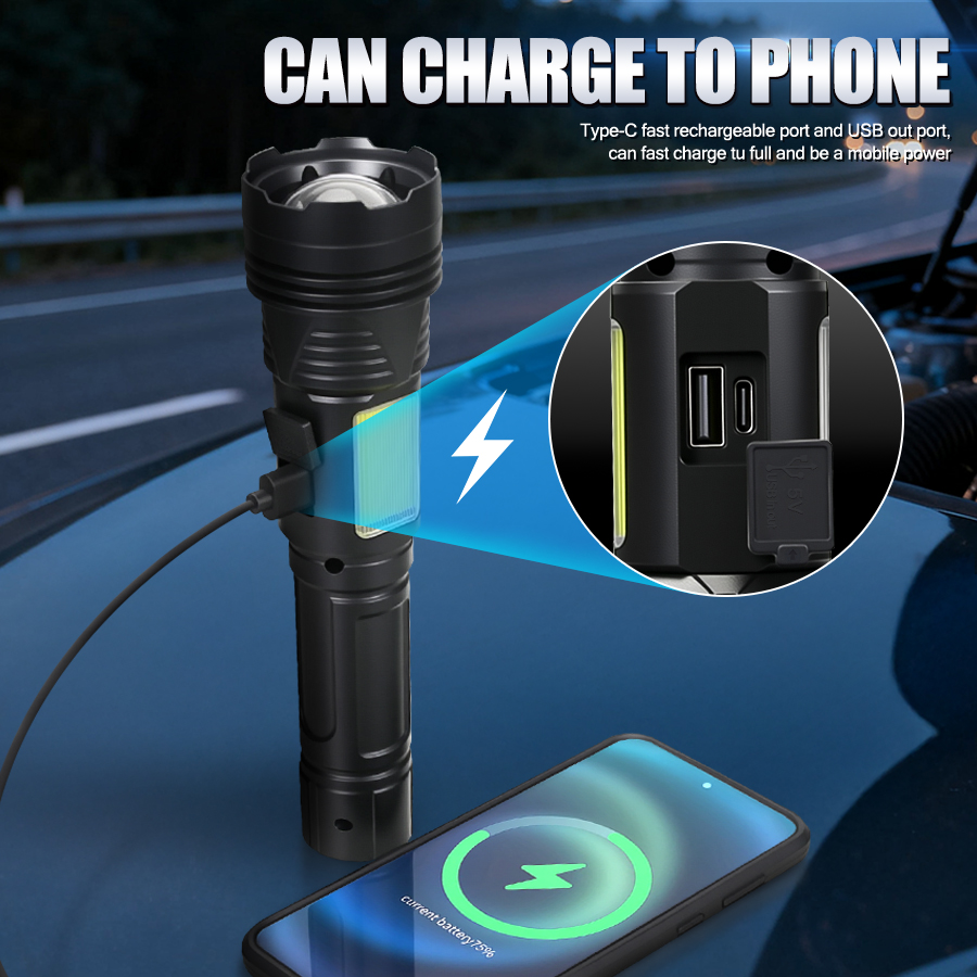 Lanterna LED Portátil Poderosa - Tactical Flashlight Rechargeable avaliação e preço