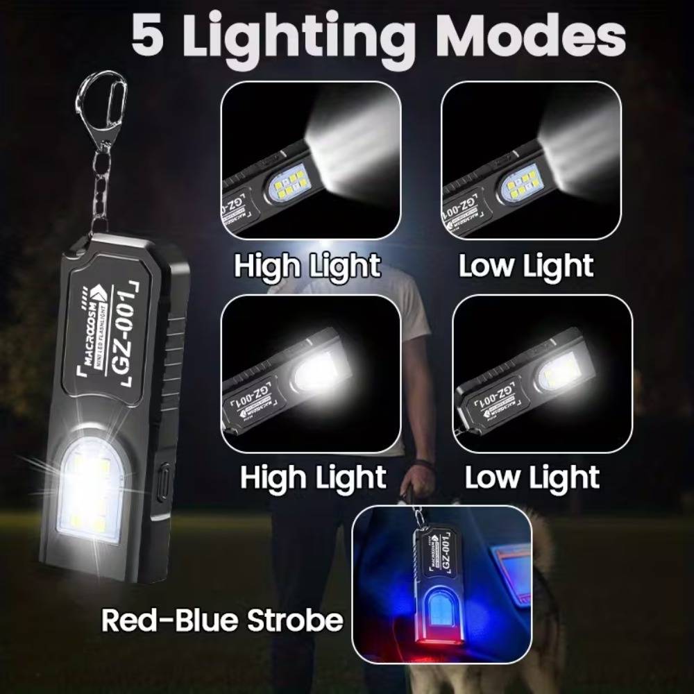 Mini cob led chaveiro lanterna - Tactical Flashlight Rechargeable avaliação e preço